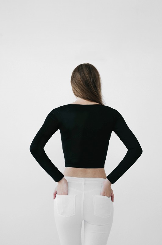 Långärmad crop top