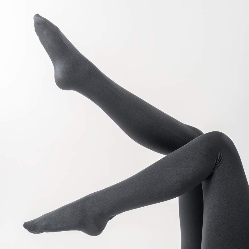 Skinnende spandex leggings med fod